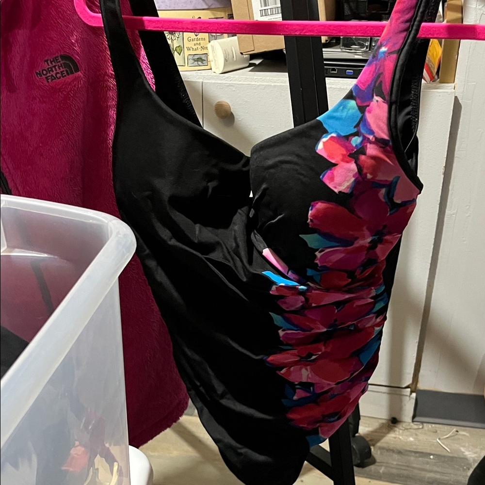 Miraclesuit Floral Black One Piece Swimsuit